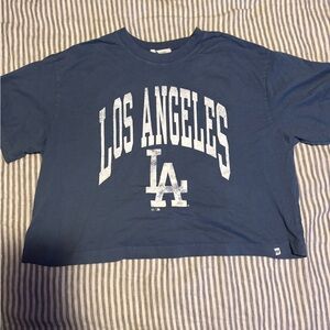 LOS ANGELES DODGERS SHALE '47 MONTAUK CROP TEE WOMENS